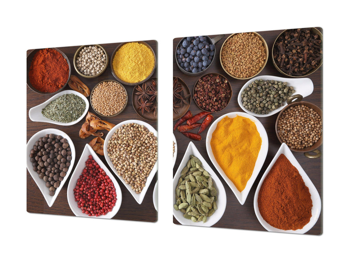 HUGE TEMPERED GLASS COOKTOP COVER A spice series DD03A Mosaic with spices 7