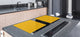 Groß Küchenbrett aus Hartglas und Kochplattenabdeckung; Series of colors DD22A: Medium Yellow