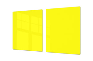 Enorme Tagliere in vetro - Asse da cucina; Serie di colori DD22A: Giallo Limone