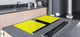 Groß Küchenbrett aus Hartglas und Kochplattenabdeckung; Series of colors DD22A: Lemon Yellow