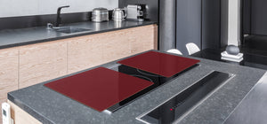 Groß Küchenbrett aus Hartglas und Kochplattenabdeckung; Series of colors DD22A: Purple-Red