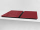Groß Küchenbrett aus Hartglas und Kochplattenabdeckung; Series of colors DD22A: Burgundy