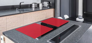 Enorme Tagliere in vetro - Asse da cucina; Serie di colori DD22A: Rosso