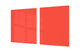Enorme Tagliere in vetro - Asse da cucina; Serie di colori DD22A: Rosso Arancio