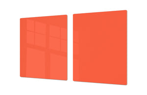Groß Küchenbrett aus Hartglas und Kochplattenabdeckung; Series of colors DD22A: Orange