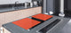 Enorme Tagliere in vetro - Asse da cucina; Serie di colori DD22A: Arancione
