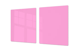 Groß Küchenbrett aus Hartglas und Kochplattenabdeckung; Series of colors DD22A: Mellow Pink