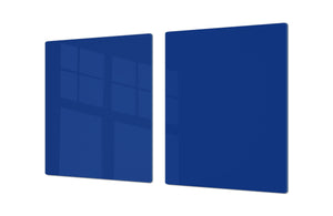 Groß Küchenbrett aus Hartglas und Kochplattenabdeckung; Series of colors DD22A: Cobalt Blue