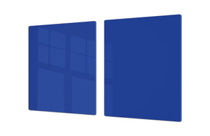 Groß Küchenbrett aus Hartglas und Kochplattenabdeckung; Series of colors DD22A: Royal Navy Blue