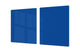 Groß Küchenbrett aus Hartglas und Kochplattenabdeckung; Series of colors DD22A: Blue
