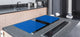 Groß Küchenbrett aus Hartglas und Kochplattenabdeckung; Series of colors DD22B: Azure