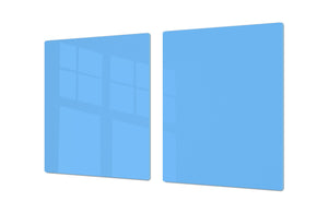 Groß Küchenbrett aus Hartglas und Kochplattenabdeckung; Series of colors DD22B: Pastel Blue