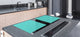 Groß Küchenbrett aus Hartglas und Kochplattenabdeckung; Series of colors DD22B: Mint