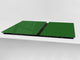 Groß Küchenbrett aus Hartglas und Kochplattenabdeckung; Series of colors DD22B: Forest Green