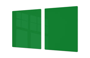 Groß Küchenbrett aus Hartglas und Kochplattenabdeckung; Series of colors DD22B: Moss Green