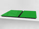 Groß Küchenbrett aus Hartglas und Kochplattenabdeckung; Series of colors DD22B: Bright Green