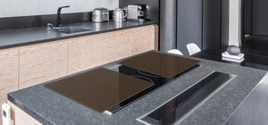 Groß Küchenbrett aus Hartglas und Kochplattenabdeckung; Series of colors DD22B: Brown