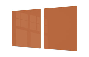 Groß Küchenbrett aus Hartglas und Kochplattenabdeckung; Series of colors DD22B: Walnut