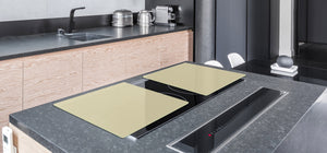 Groß Küchenbrett aus Hartglas und Kochplattenabdeckung; Series of colors DD22B: Beige