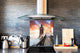 Einzigartiges Glas-Küchenpanel – Hartglas-Rückwand – Kunstdesign Glasaufkantung BS20 Serie Meerwasser:  Lighthouse 4