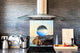 Einzigartiges Glas-Küchenpanel – Hartglas-Rückwand – Kunstdesign Glasaufkantung BS20 Serie Meerwasser:  Crystal Ball 1