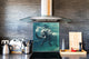 Glass kitchen backsplash – Photo backsplash BS20 Seawater Series: Elephant Under Water