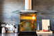 Einzigartiges Glas-Küchenpanel – Hartglas-Rückwand – Kunstdesign Glasaufkantung BS20 Serie Meerwasser:  West Pier Footbridge