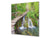 Placa protectora contra salpicaduras de vidrio templado BS16 Serie de paisajes de cascada: Puente sobre la cascada