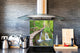 Tempered glass Cooker backsplash BS16 Waterfall landscapes Series: Bridge Over The Waterfall