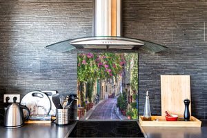 Tempered glass Cooker backsplash BS16 Waterfall landscapes Series: Street Of Venice 1