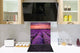 Tempered glass Cooker backsplash BS16 Waterfall landscapes Series: Heathers Violet Tree 3