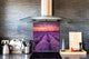Tempered glass Cooker backsplash BS16 Waterfall landscapes Series: Heathers Violet Tree 3
