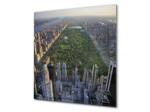 Paraschizzi fornelli vetro temperato – Paraspruzzi lavandino BS25 Serie città: Panorama della città 1