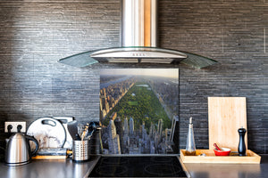 Glasrückwand mit atemberaubendem Aufdruck – Küchenwandpaneele aus gehärtetem Glas BS25 Serie Städte:  City Panorama 1