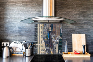 Paraschizzi fornelli vetro temperato – Paraspruzzi lavandino BS25 Serie città: Panorama della città 2