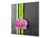 Gehärtete Glasrückwand – Glasrückwand mit aufgedrucktem kunstvollen Design BS04 Serie Löwenzahn und Blumen:  Pink Orchid