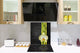 Gehärtete Glasrückwand – Glasrückwand mit aufgedrucktem kunstvollen Design BS04 Serie Löwenzahn und Blumen:  Yellow Orchid