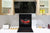 Frente de cocina de cristal templado BS10 Serie pimietos: Paprika Humo Negro