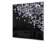 Paraspruzzi cucina vetro – Pannello vetro BS18 Serie ghiaccio: Diamanti Sfondo nero 2