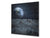 Arte de pared de vidrio templado impreso BS13 Varias series: Luna de cosmos 3