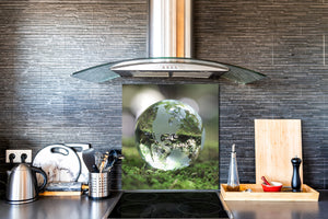 Arte murale stampata su vetro temperato – Paraschizzi in vetro da cucina BS13 Varie: Sfera di cristallo 2
