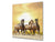 Paraschizzi vetro rinforzato – Paraspruzzi artistico stampato su vetro BS21A Serie animali A: Running Horses 1