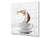 Antiprojections en verre cuisine BS05A Série café A: Café renversé lait