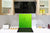 Arte de pared de vidrio templado impreso BS13 Varias series: Gotas de agua verde