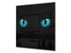 Art glass design printed glass splashback BS21A  Animals A Series:  Eyes Of A Turquoise Cat