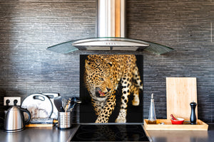 Diseño de vidrio de arte splashback de vidrio impreso BS21A Animals A Series: Tigre guepardo 2
