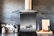 Panel de vidrio frente cocina antisalpicaduras de diseño – BS21B Serie Animales B:  Elefante grigio 2