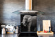 Décoration murale imprimée sur verre de sécurité – Antiprojections en verre cuisine BS21B Série animaux B  Éléphant noir et blanc 7