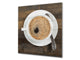 Printed Tempered glass wall art BS05A Coffee A Series: Coffee In A Cup 2