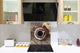 Arte murale stampata su vetro temperato – Paraschizzi in vetro da cucina BS05A Serie caffè A : Caffè Versato 1